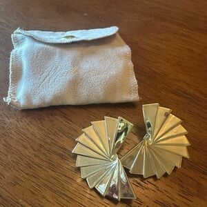 Mod + Jo Gold Fan Earrings